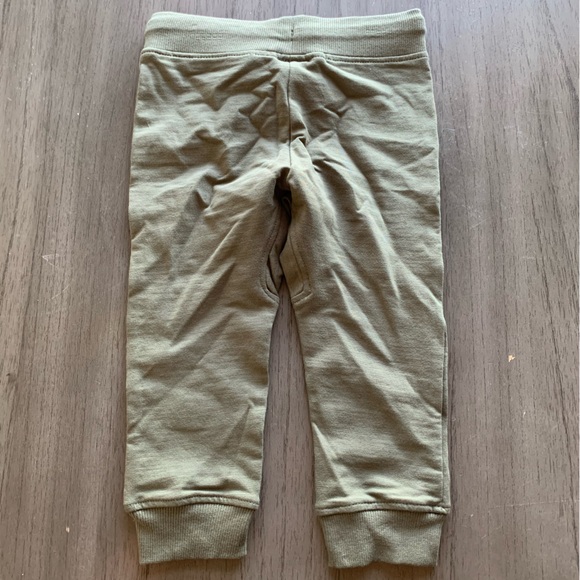 Olive Green Jogger Pants with Black Stripes - Picture 3 of 3